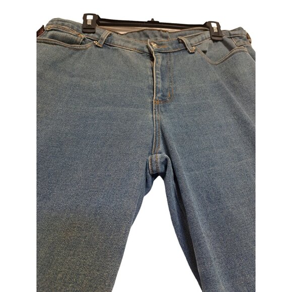 Vtg.90s Y2K Navi XL Bootcut Flare Jeans Boho 16-18 USA Funky Lace-Up Denim - Picture 6 of 16